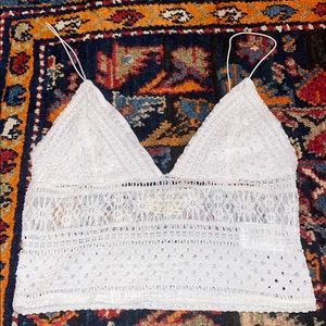 Urban outfitters lace crop tank top MEDIUM